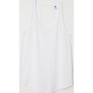 Майка спортивна H&amp;M Sport 0625316-8 XS Біла (2000001477076) краща модель в Житомирі