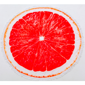 Пляжний рушник MirSon №5056 Summer Time Grapefruit 150x150 см краща модель в Житомирі