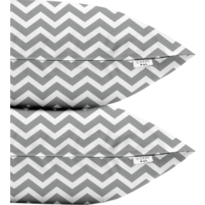 Набір наволочок Cosas Бязь Set Pillow ZigZag 40х60 см 2 шт Grey (4822052024874) ТОП в Житомирі