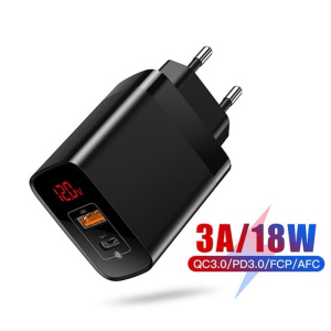 Зарядное устройство Baseus Quick Charge 3A/18W для iPad|iPhone|Android black ТОП в Житомире