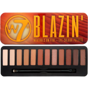 Тени для век W7 Blazin' палетка 12 цветов warm nude orange and brown 15.6 г (5060503756557)