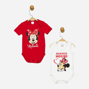 Боді Disney Minni Mouse MN17359 74-80 см 2 шт Біло-червоне (8691109875792) краща модель в Житомирі