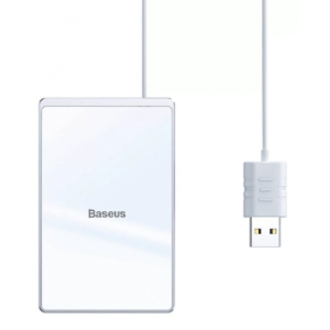 Бездротовий зарядний пристрій Baseus Card Ultra-Thin 15W with USB cable 1м (WX01B-S2) Silver