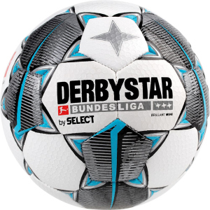 М'яч футбольний Select Derbystar MB BL Brillant mini (147) 47 см White-Black-Grey (4030793088660) надійний