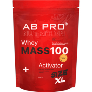 Гейнер AB PRO MASS 100 Whey Activator 2600 г Ананас-кокос (MASSXLABAC105) ТОП в Житомире