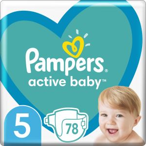 Підгузки Pampers Active Baby Розмір 5 (Junior) 11-16 кг 78 шт (8001090950536) в Житомирі