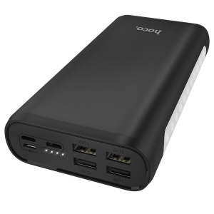 Павербанк Hoco 7в1 30000 мАч Lightning/Type-C/4хUSB/Micro USB black в Житомире