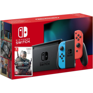 Nintendo Switch Neon Blue-Red (Upgraded version) + Игра The Witcher 3: Wild Hunt Complete Edition (русская версия) ТОП в Житомире