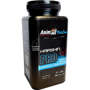 Витаминная добавка AnimAll VetLine Hair Skin PRO для крупных пород собак 2 г х 250 т. (4820150205423) в Житомире