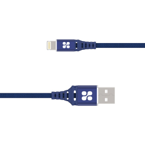 Кабель Promate NerveLink-i USB/Lightning MFI 2.4A 1.2 m Blue (nervelink-i.blue) ТОП в Житомирі