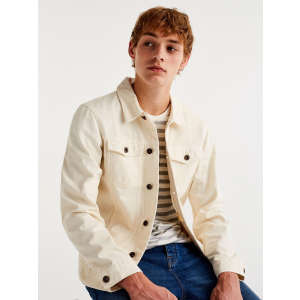 Джинсовая куртка Pull & Bear 5714/542/251-ABAK L Молочная (05714542251046) ТОП в Житомире