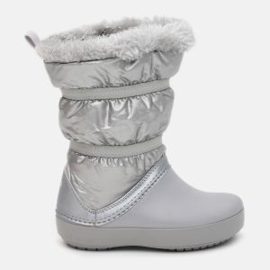 Чоботи Crocs Kids CB LodgePoint Metallic Boot G 205829-0P1-C9 25-26 Сірі (191448390379) ТОП в Житомирі