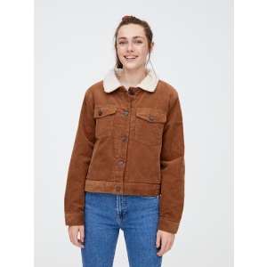 Куртка вельветовая Pull & Bear 9714/376/716 S Коралловая (09714376716021) ТОП в Житомире