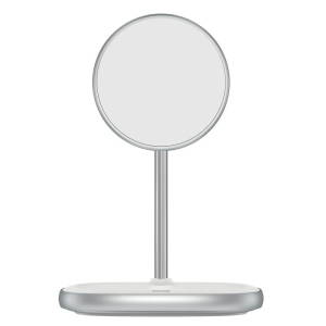 Беспроводное зарядное устройство Baseus Swan Magnetic Desktop Bracket Wireless Charger Suit для iPhone 12 (WXSW-01) White