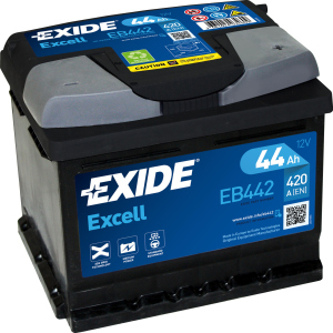 Автомобильный аккумулятор Exide Excell 44 А·ч Н Ев (-/+) Euro (420EN) (EB442)