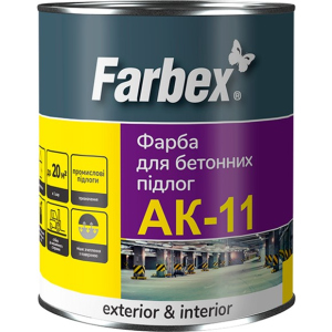 Фарба для бетонної підлоги АК-11 Farbex 2.8 кг Біла (4823083309480) в Житомирі