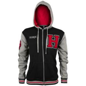 Толстовка JINX World of Warcraft Hoodie - Horde Varsity Black/Cool Grey/Red, S