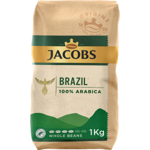 хорошая модель Кофе в зернах Jacobs Origins Brazil 100% Арабика 1 кг (8711000676158)