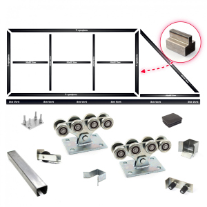Комплект ворот КСС (Свари сам) на проем 4,5 метра, длина створки 7 метров 180 см, Світ Воріт