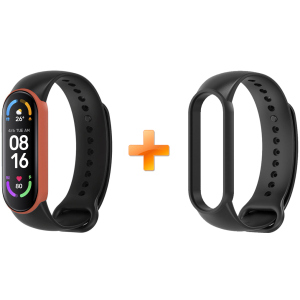 Xiaomi Mi Band 6 MiJobs двоколірний чорний/помаранчевий (MJ6-DSS005BO) ТОП в Житомирі