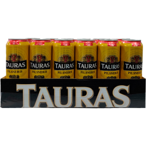 хорошая модель Упаковка пива Tauras Pilsneris светлое фильтрованное 4.6 % 0.568 л х 24 шт. (4770477227786G)