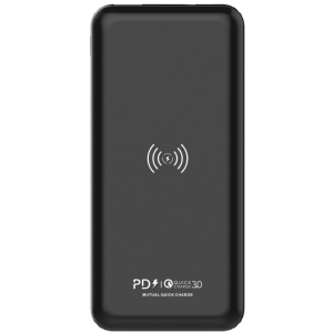 Портативное зарядное устройство c беспроводной зарядкой FONENG Q16 PowerBank (10000 mAh) - Black FONENG ТОП в Житомире