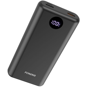 Портативное зарядное устройство FONENG Q10 PD+QC PowerBank (20000 mAh) - Black FONENG лучшая модель в Житомире