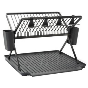 Сушарка для посуду Brabantia Foldable Dish Rack Large Темно-сіра (139482) краща модель в Житомирі