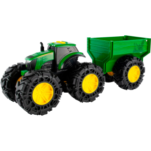 Іграшковий трактор Tomy John Deere Monster Treads з причепом та великими колесами (36881473534)