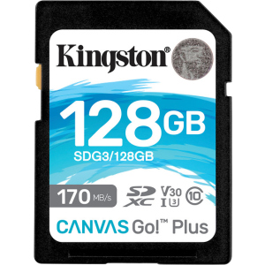 Kingston SDXC 128GB Canvas Go! Plus Class 10 UHS-I U3 V30 (SDG3/128GB) в Житомире