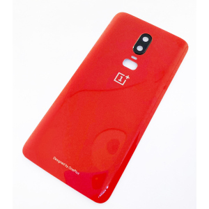 Задня кришка для OnePlus 6 A6003, червона, Amber Red, оригінал (Китай) + скло камери ORIGINAL PRC в Житомирі