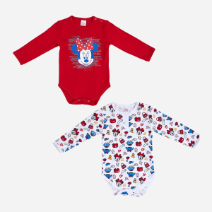 Боди Disney Minnie Mouse MN18363 2 шт 86-92 см Бело-красное (8691109924391) лучшая модель в Житомире