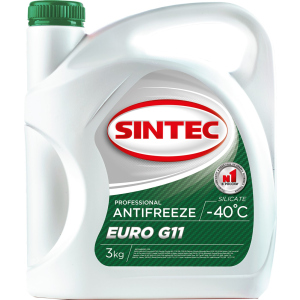 Антифриз Sintec Euro G11 -40°C 3 кг Зелений (990465) краща модель в Житомирі