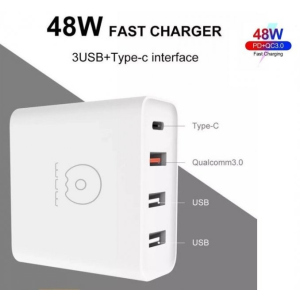 Зарядное устройство WUW Universal Convertible 48W 3xUSB/Type-C