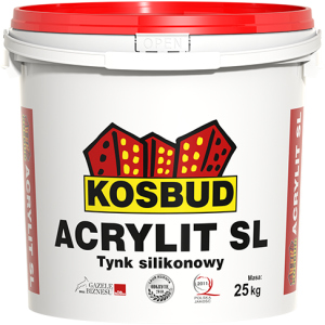 Штукатурка силіконова, KOSBUD ACRYLIT-SL, баранчик, база, цебро 25 кг ТОП в Житомирі