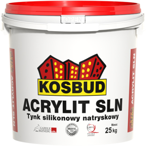 Штукатурка силиконовая машинного нанесения, KOSBUD ACRYLIT-SLN, барашек, база, ведро 25 кг в Житомире