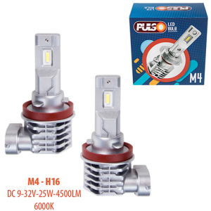 Автолампи Pulso M4-H16/LED-chips CREE/9-32v/2x25w/4500Lm/6000K (M4-H16) в Житомирі