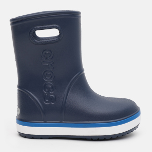 Гумові чоботи Crocs Kids Crocband Rain Boot K 205827-4KB-C10 27-28 Темно-сині (191448389694) краща модель в Житомирі