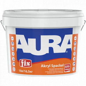 Акрилова фінішна шпаклівка для внутрішніх робіт Aura Fix Akryl Spaсkel 16.5кг біла ТОП в Житомирі