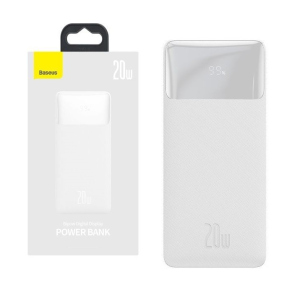 Павербанк Baseus Bipow Display 30000mAh | 2USB / 1Type-C, PD / QC, 20W, 3A | Quick Charge для iPhone/Samsung/Xaomi/Huawei white рейтинг