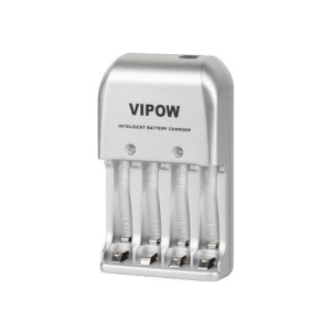 Зарядний пристрій 3в1 Vipow 4xAA/AAA (мережа, авто, USB) в Житомирі