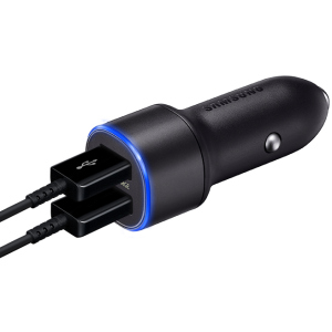 Автомобільний зарядний пристрій Samsung 15W ULC Dual Fast Car Charger w/Cable Black (EP-L1100WBEGRU) ТОП в Житомирі