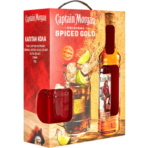 Ромовый напиток Captain Morgan Spiced Gold 0.7 л 35% + кружка (8680325258274_4820178650878) лучшая модель в Житомире