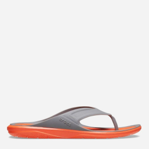 В'єтнамки Crocs Swiftwater Wave Flip Sgy 206242-0EK 39-40 (M7) 24.6 см Сірі з помаранчевим (191448454354) краща модель в Житомирі