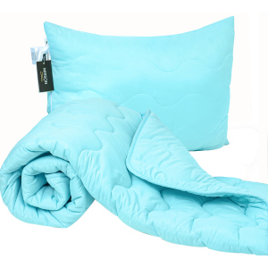 Набор антиаллергенный MirSon Эвкалиптовый Всесезонный №1700 Eco Light Blue Одеяло 140х205 + подушка 50х70 средняя (2200002655897) в Житомире