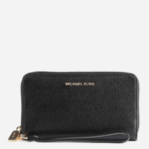 Шкіряний жіночий гаманець Michael Kors Jet Set Lg Flat Mf Phn Case 34F9GM9E3L001 Black (800070115021) надійний