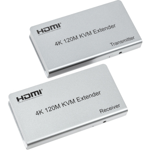 Удлинитель HDMI сигнала PowerPlant HDMI 4K/30hz до 120 м через CAT5E/6 (HDES120-KVM) (CA912933) лучшая модель в Житомире