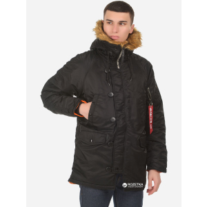 Парку Alpha Industries Slim Fit N-3B Parka XS Black/Orange краща модель в Житомирі