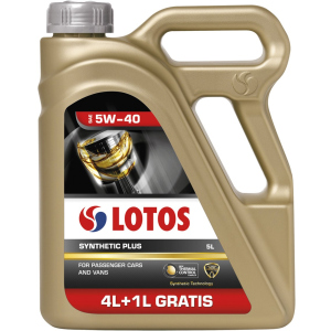 Моторное масло Lotos Synthetic Plus A3/B4 SN/CF 5W-40 4 + 1 л (WF-K402Y00-0H0) в Житомире