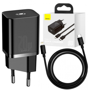 Мережевий зарядний пристрій Baseus Super Si Quick Charger 1C 20W EU Sets краща модель в Житомирі